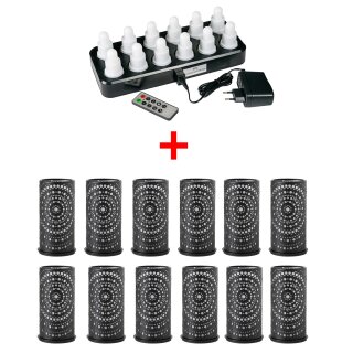 Duni LED-Set mit zwölf mehrfarbigen Lichtern